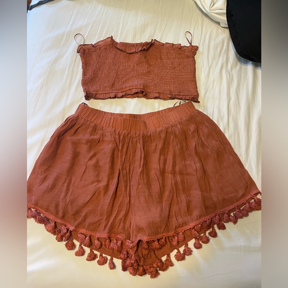 Burnt orange matching set